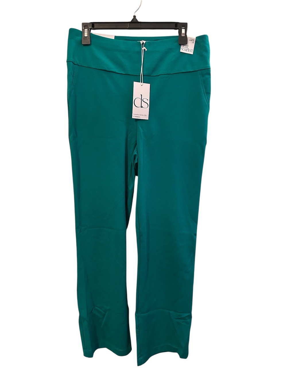 Magic Pants Teal Stretch Wide-Leg Trousers for Women